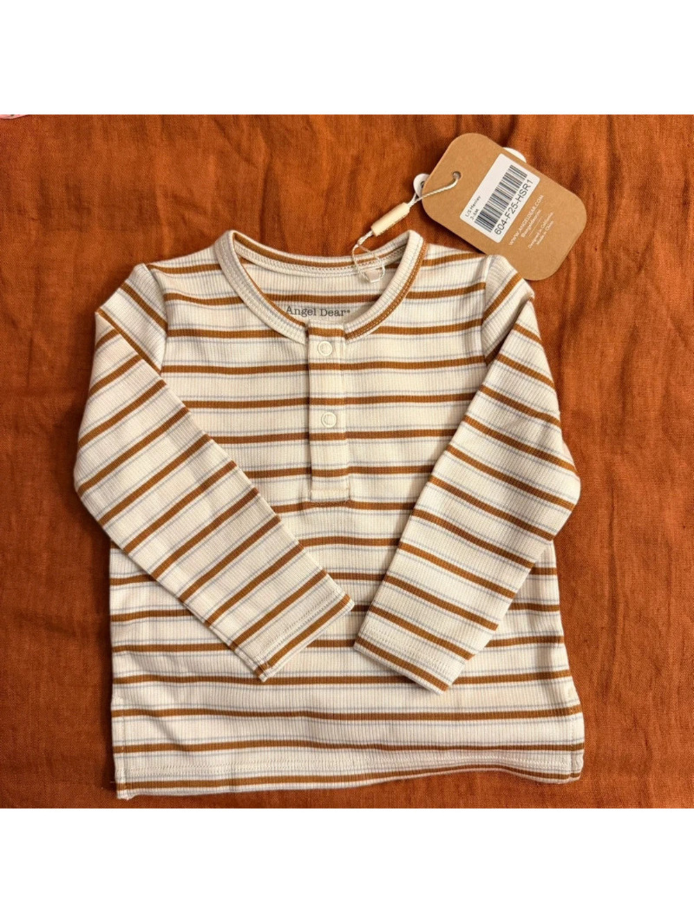 Angel dear stripe Henley top